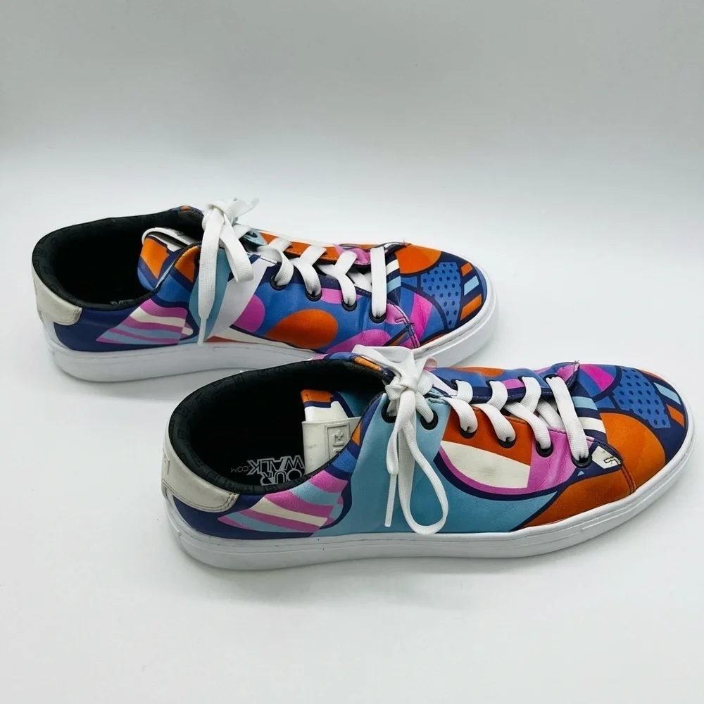 BYW Brand Your Walk Men’s Colorful Graphic Sneakers EU Size 43 or U.S. Size 10